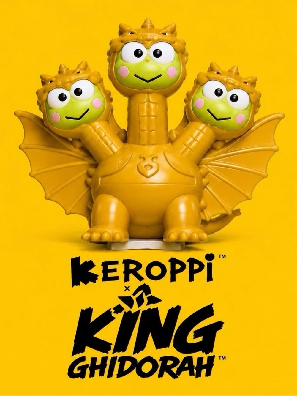 Hello Kitty and Friends X Godzilla Keroppi triplets as King Ghidorah (2 avail)